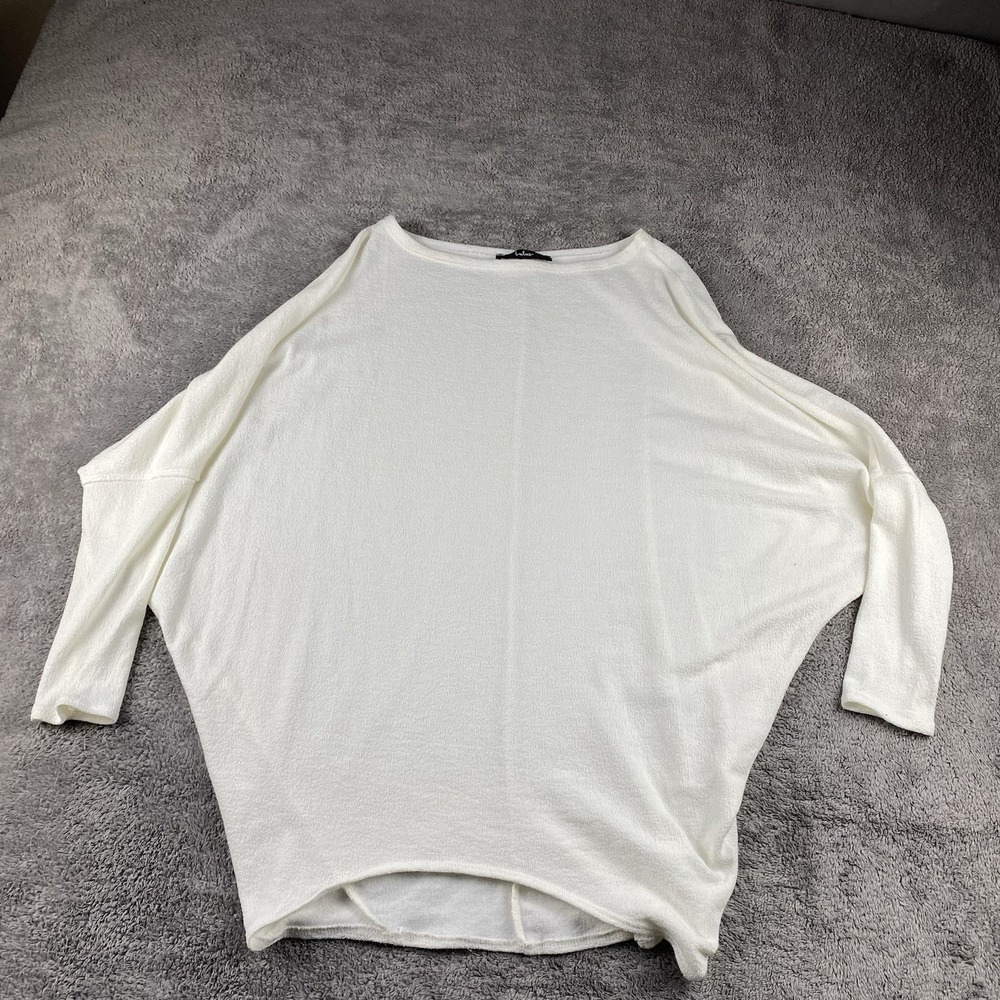Lulus Round Neck Lightweight Top Womens Size Small Cream Ivory